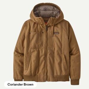 Patagonia Women's All Seasons Bomber Hoody Work Jacket Small S Coriander Brown